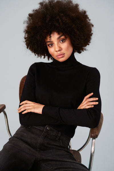 Saint Tropez Mila Rollneck Pullover black