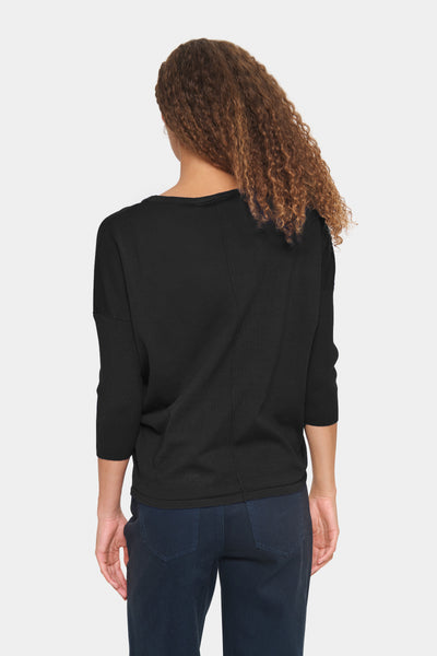 Saint Tropez Milan R-Neck Pullover black