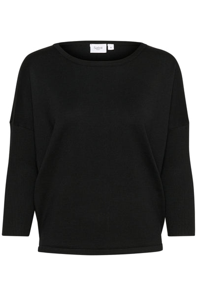 Saint Tropez Milan R-Neck Pullover black