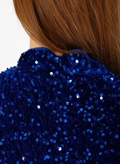 Coster Copenhagen Sequins Dress Rich Blue