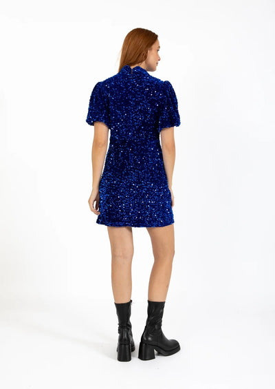 Coster Copenhagen Sequins Dress Rich Blue