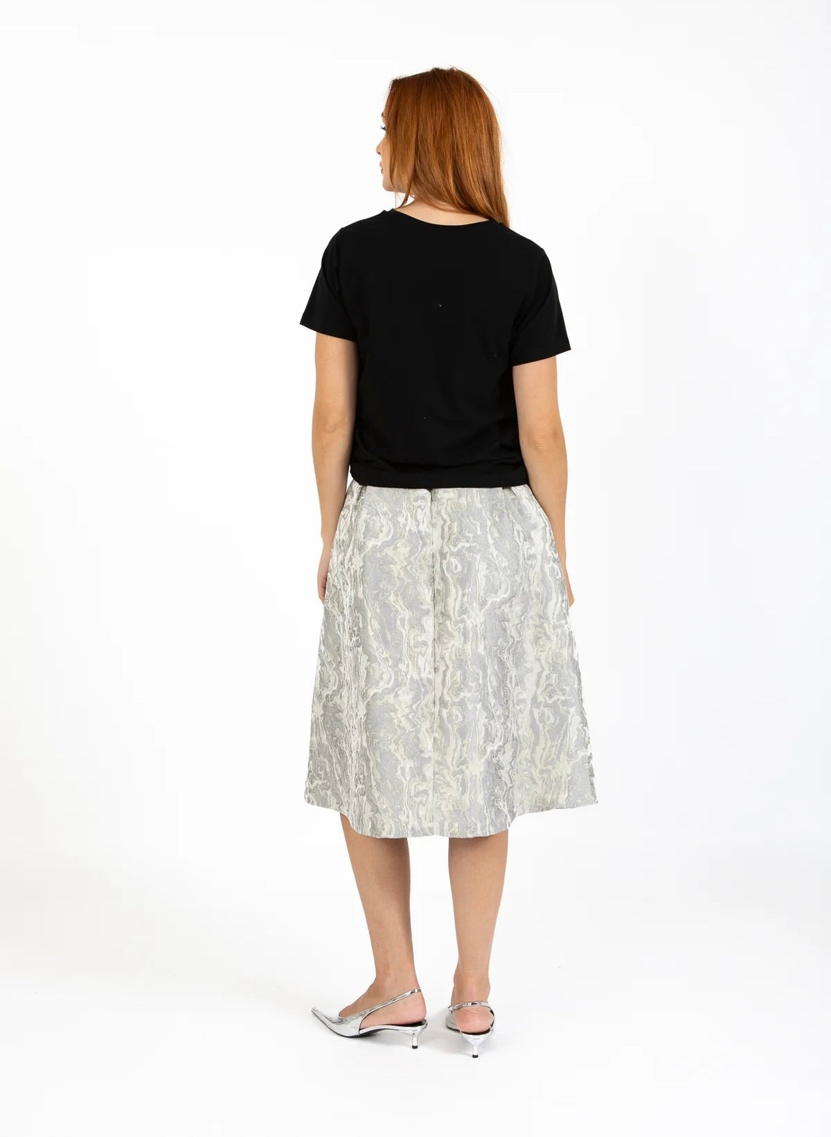 Coster Copenhagen Jacquard Skirt Silver Gray