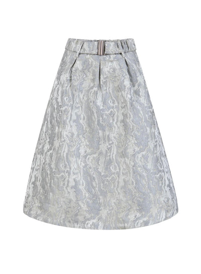 Coster Copenhagen Jacquard Skirt Silver Gray