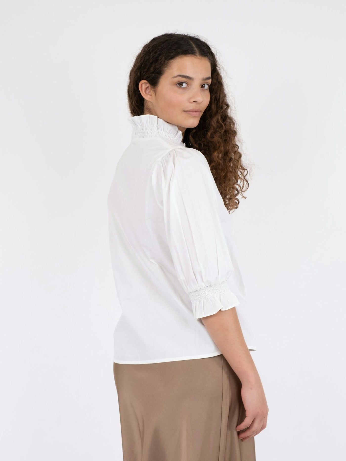 Neo Noir Briony Poplin Blouse white