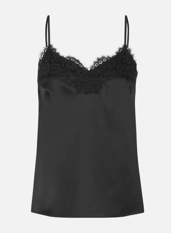 Rosemunde Jade Silk Strap Top Black