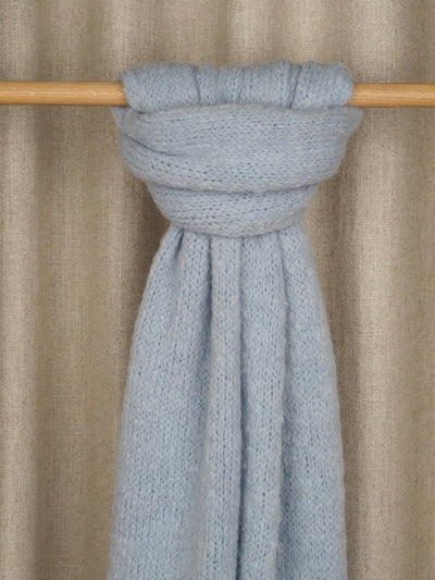 Original Story Chunky Alpaca Blend Scarf light blue