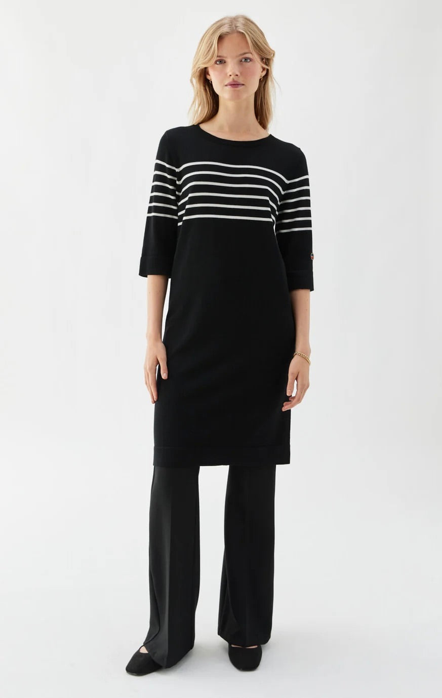 Busnel Nour Merino Wool Striped Dress