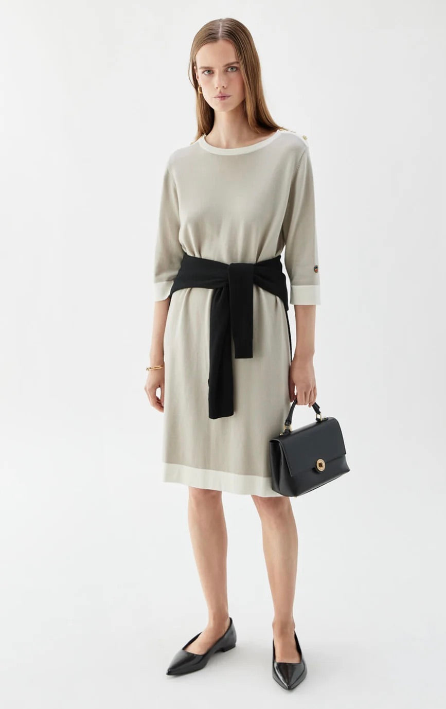 Busnel Nour Merino Wool Contrast Dress