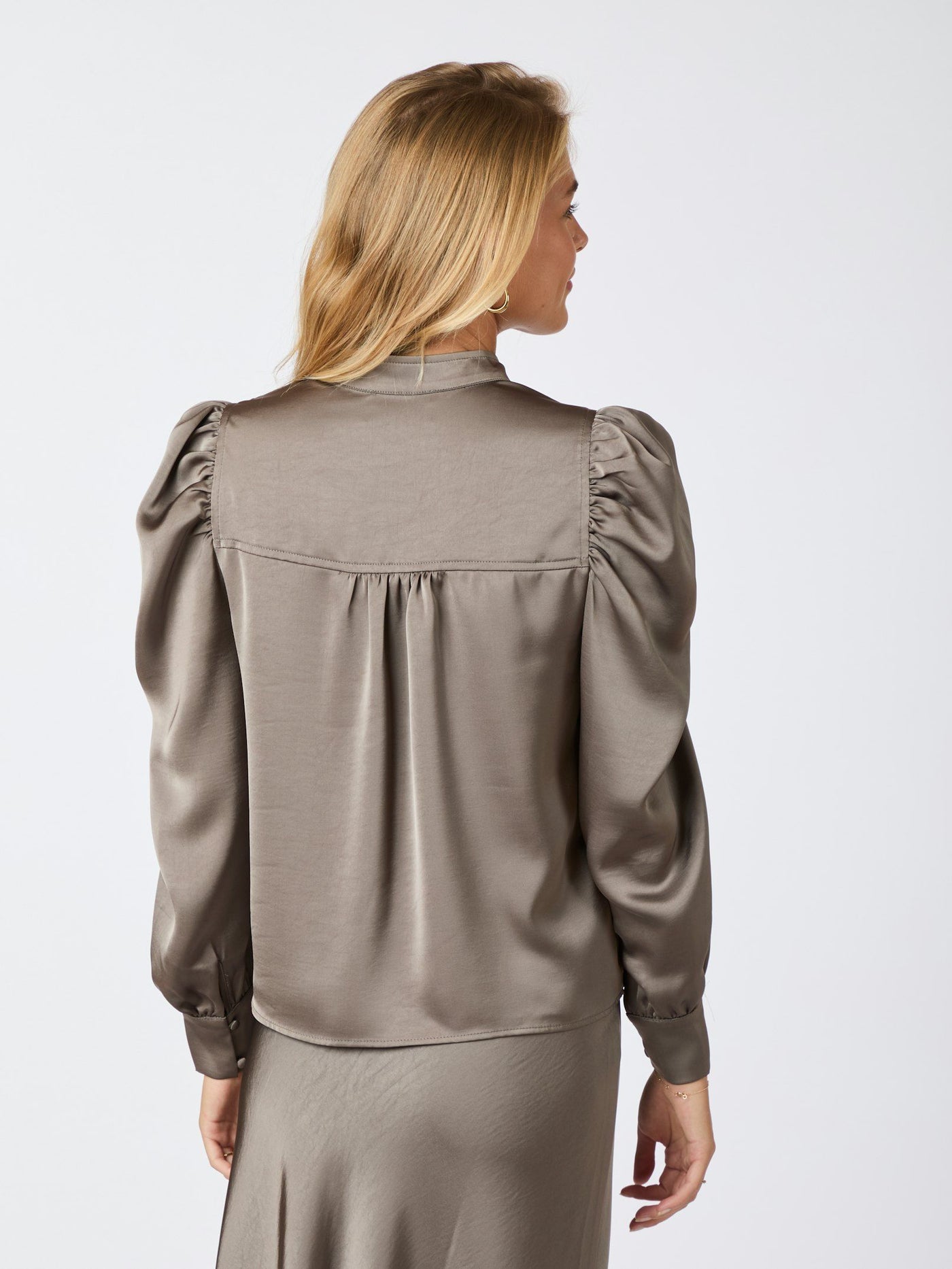 Neo Noir Rosslyn Blouse Warm Grey