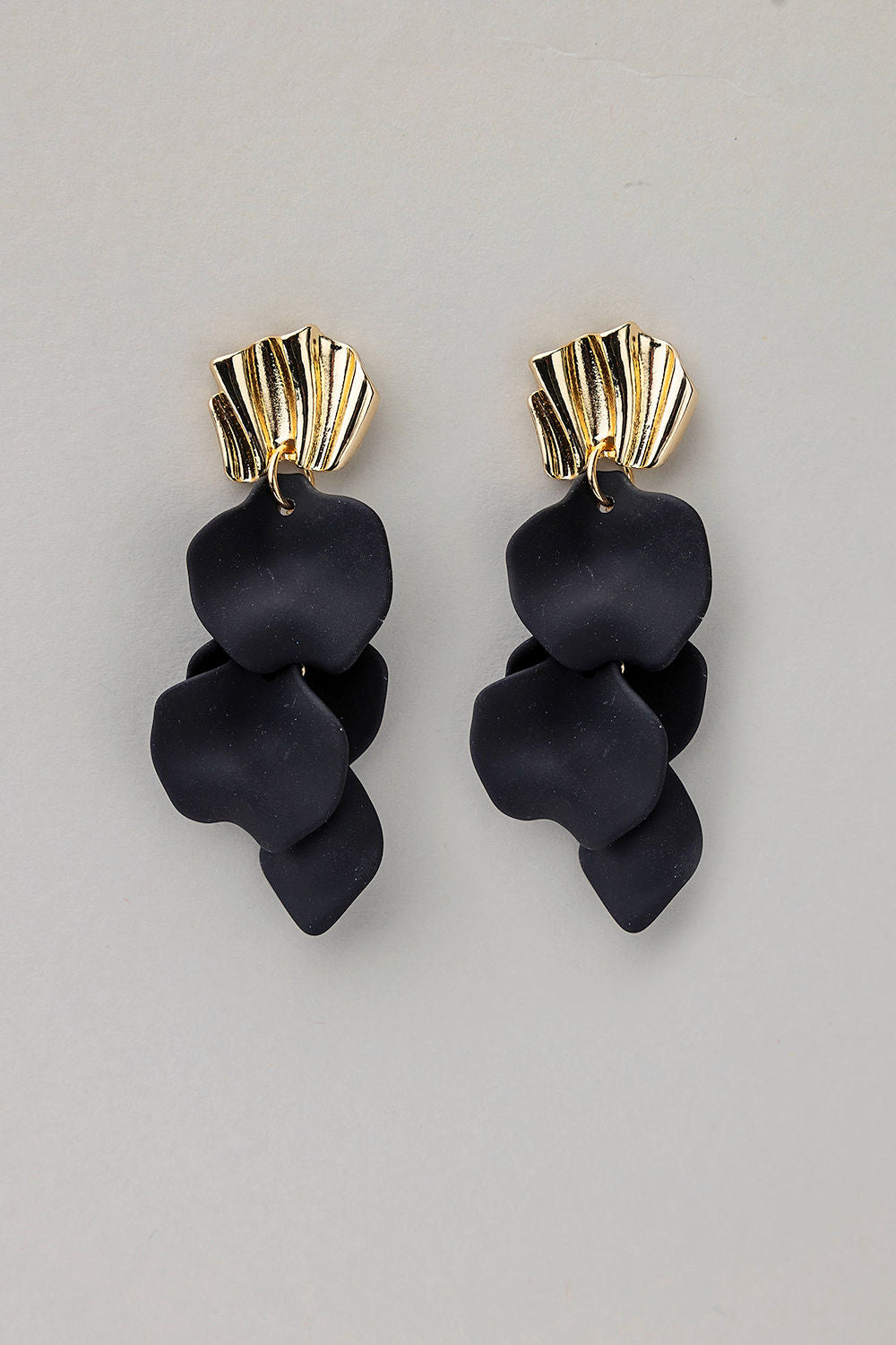 Bow 19 Wave Earrings Mat Black