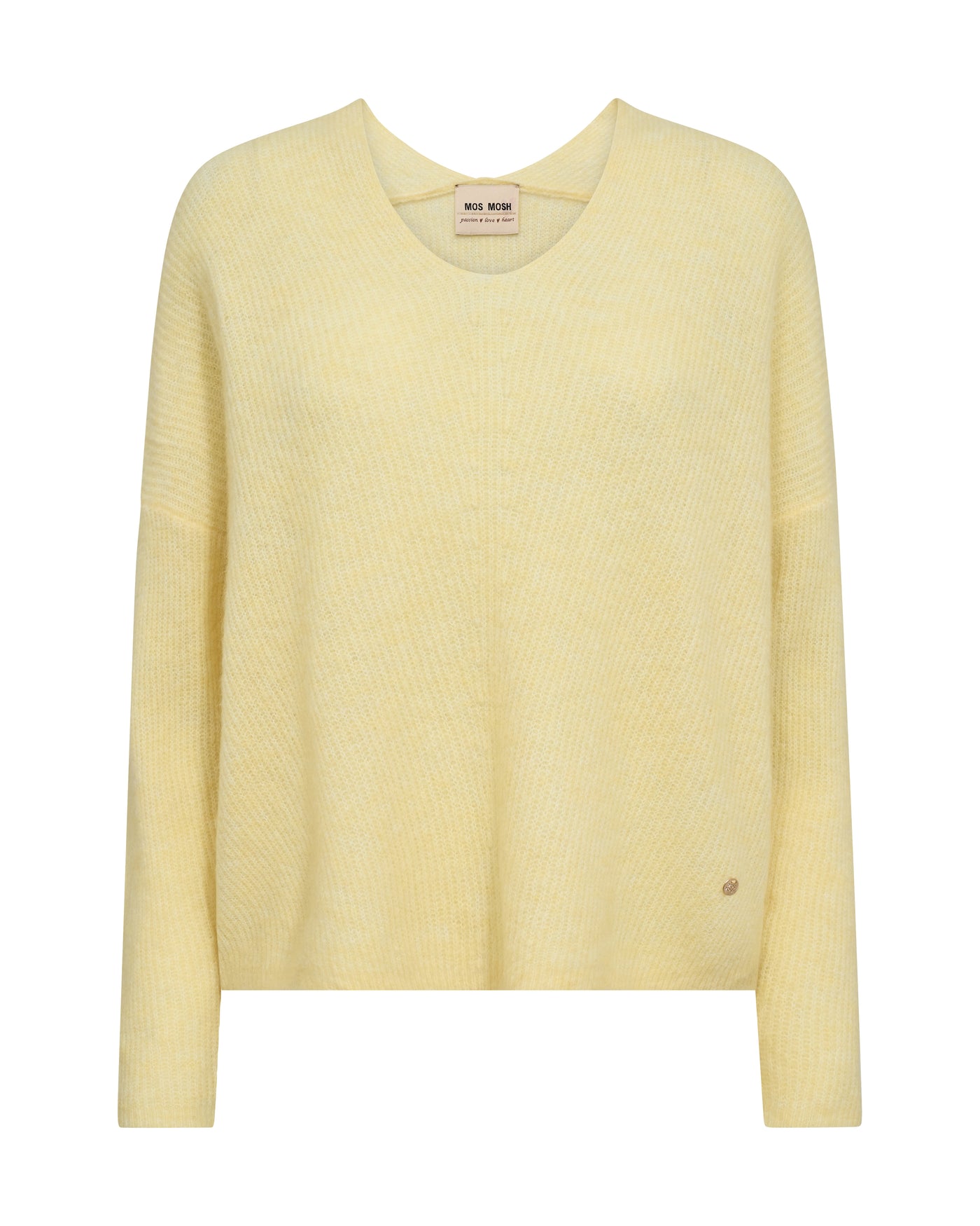 Mos Mosh Thora V-neck Neule French Vanilla