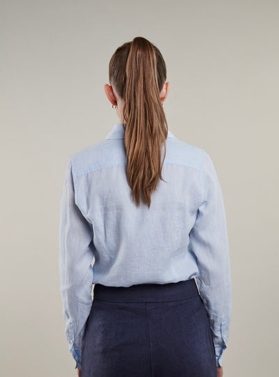 Stenströms Sofie Light Blue Linen Shirt