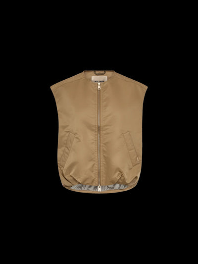 Mos Mosh kura Solid Waistcoat sesame