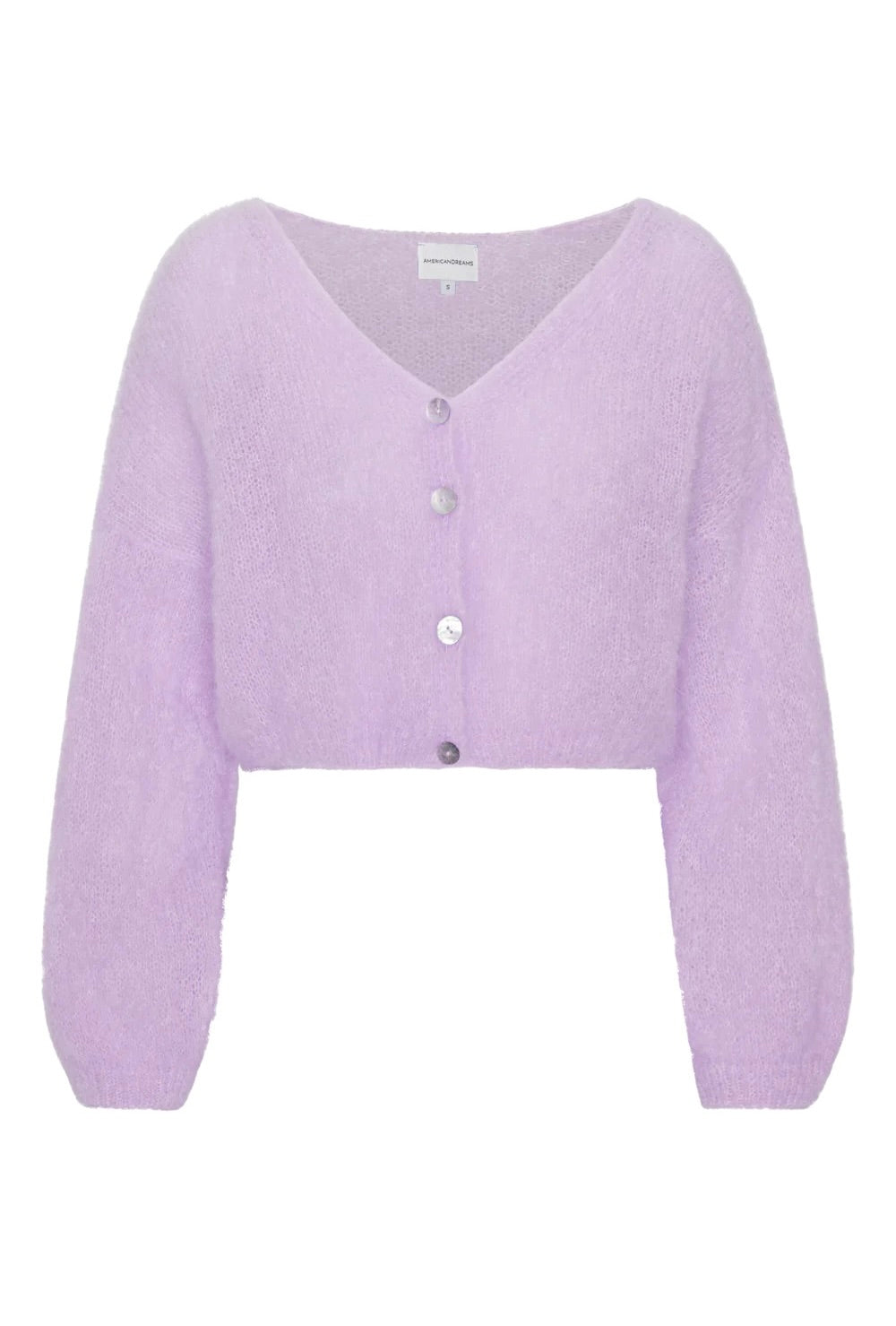 American Dreams Cornelia Cropped Cardigan Light Purple