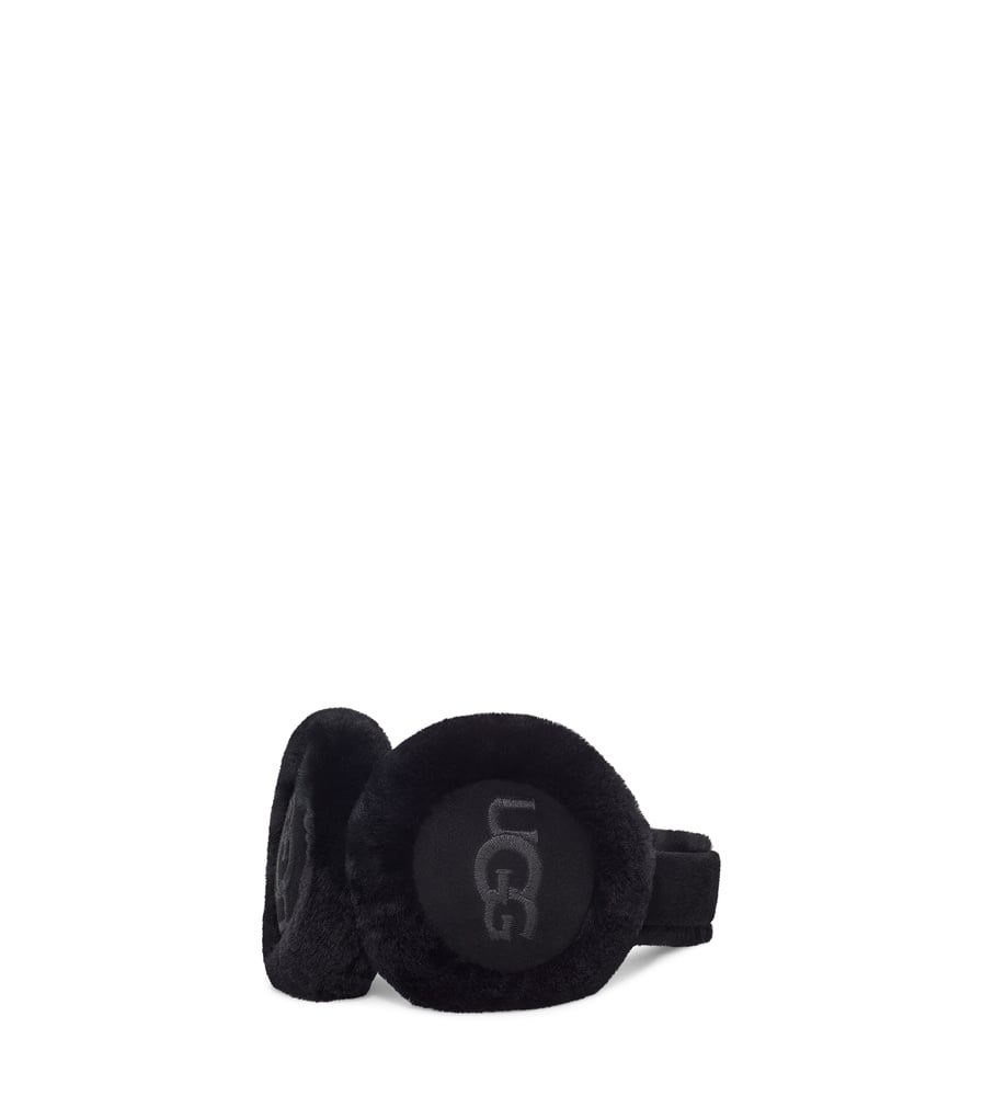 Ugg Embroidered Earmuff  Black