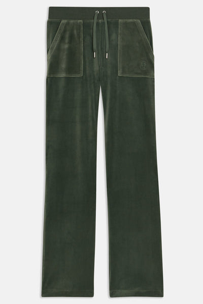 Juicy Couture Del Ray Classic Velour Pant Pocket Design Thyme